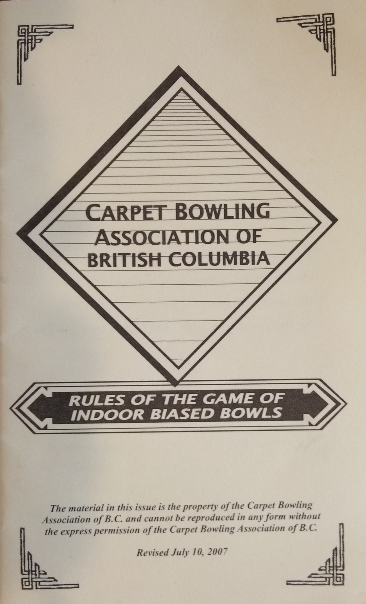 Carpet Bowling Rule Book
